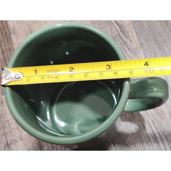 NEW YORK STATUE OF LIBERTY COFFEE TEA MUG RAISED 3D Art Deco Print Tall Green - Picture 7 of 7